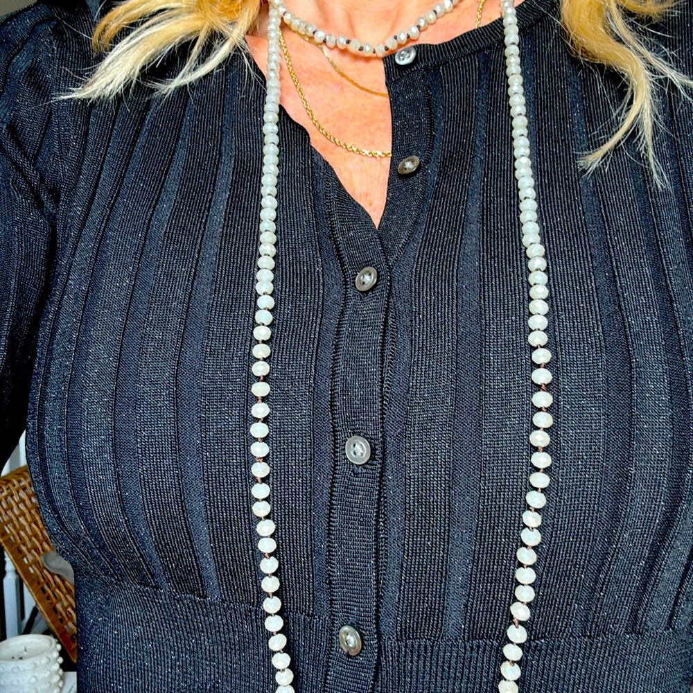 Hand made  glass beads with copper clasp